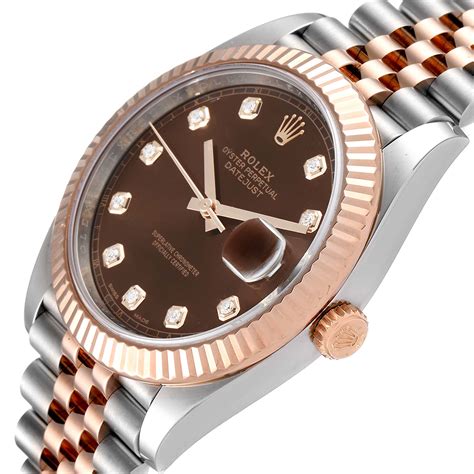 rolex datejust 41 gold brown|rolex datejust 41 price.